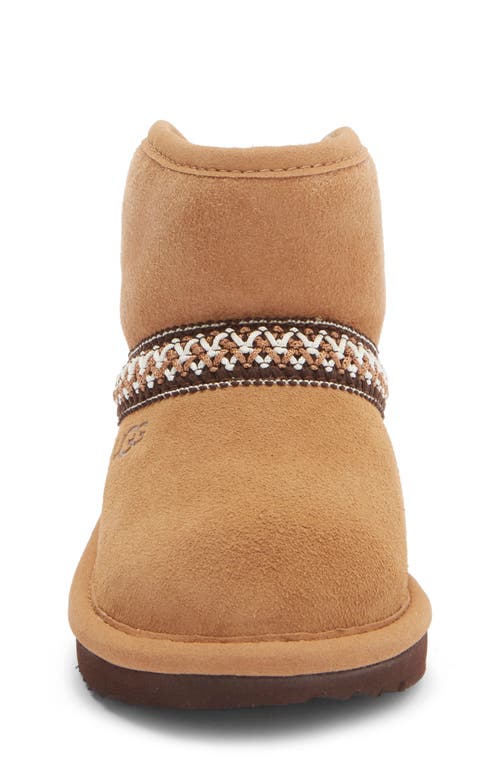 Ugg Kids Classic Mini Crescent Suede Boots In Brown