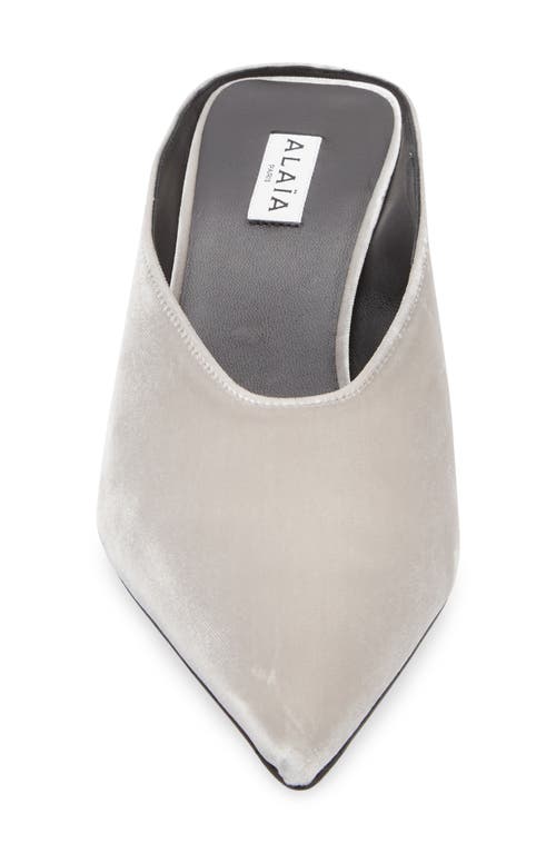 Alaïa Cube Pointed Toe Wedge Mule In Metallic