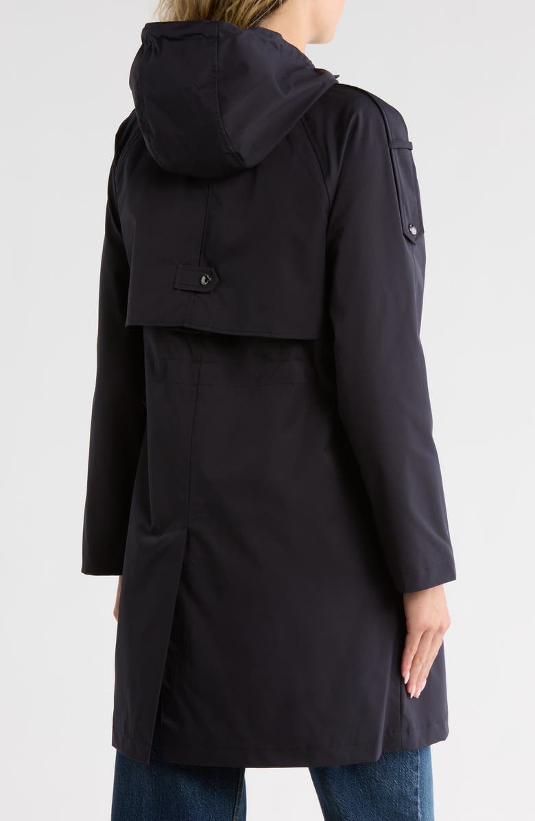 Sam Edelman Hooded Rain Anorak, Alternate, color, Midnight