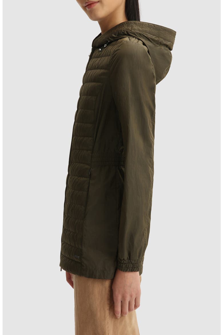 Violet Water Repellent Down Parka, Alternate, color, ARMY OLIVE