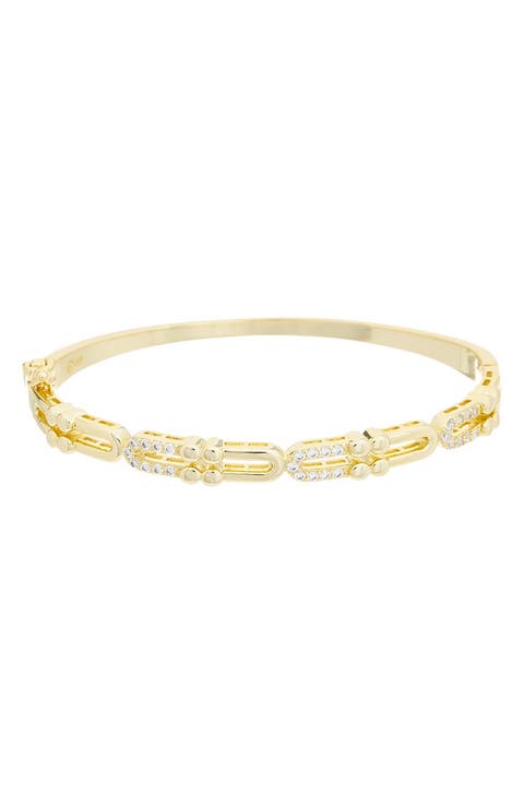 Cubic Zirconia Link Bangle Bracelet