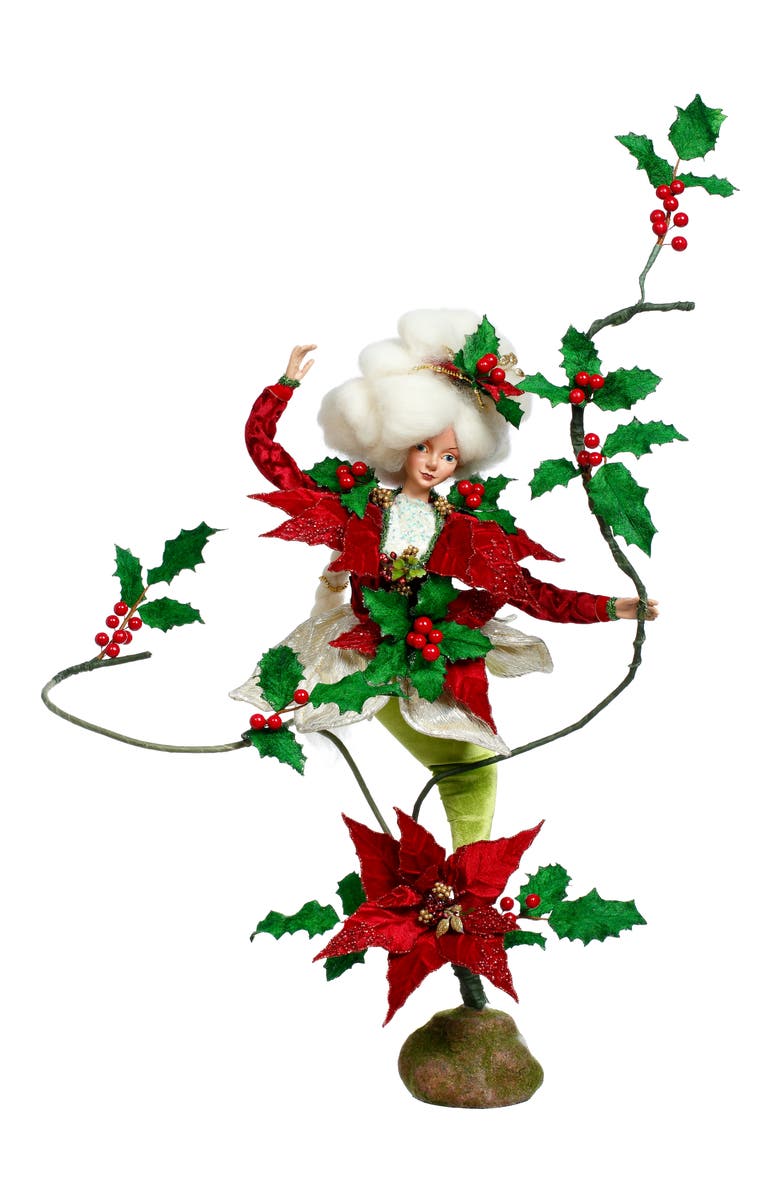 Mark Roberts Lady of Poinsettia, Main, color, Red