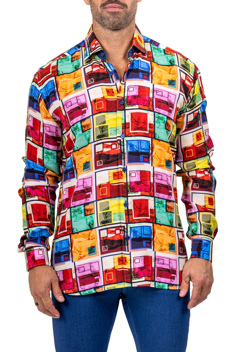 Maceoo Fibonacci Marthyr 0299 Contemporary Fit Button-Up Shirt, Main, color, 