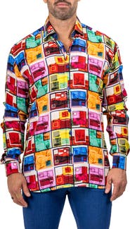 Maceoo Fibonacci Marthyr 0299 Contemporary Fit Button-Up Shirt