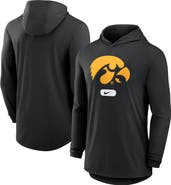 Nike Men's Nike Black Iowa Hawkeyes Lightweight Performance Long Sleeve Hoodie T-Shirt