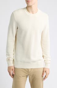 BOSS H-Lofranco Textured Cotton Crewneck Sweater