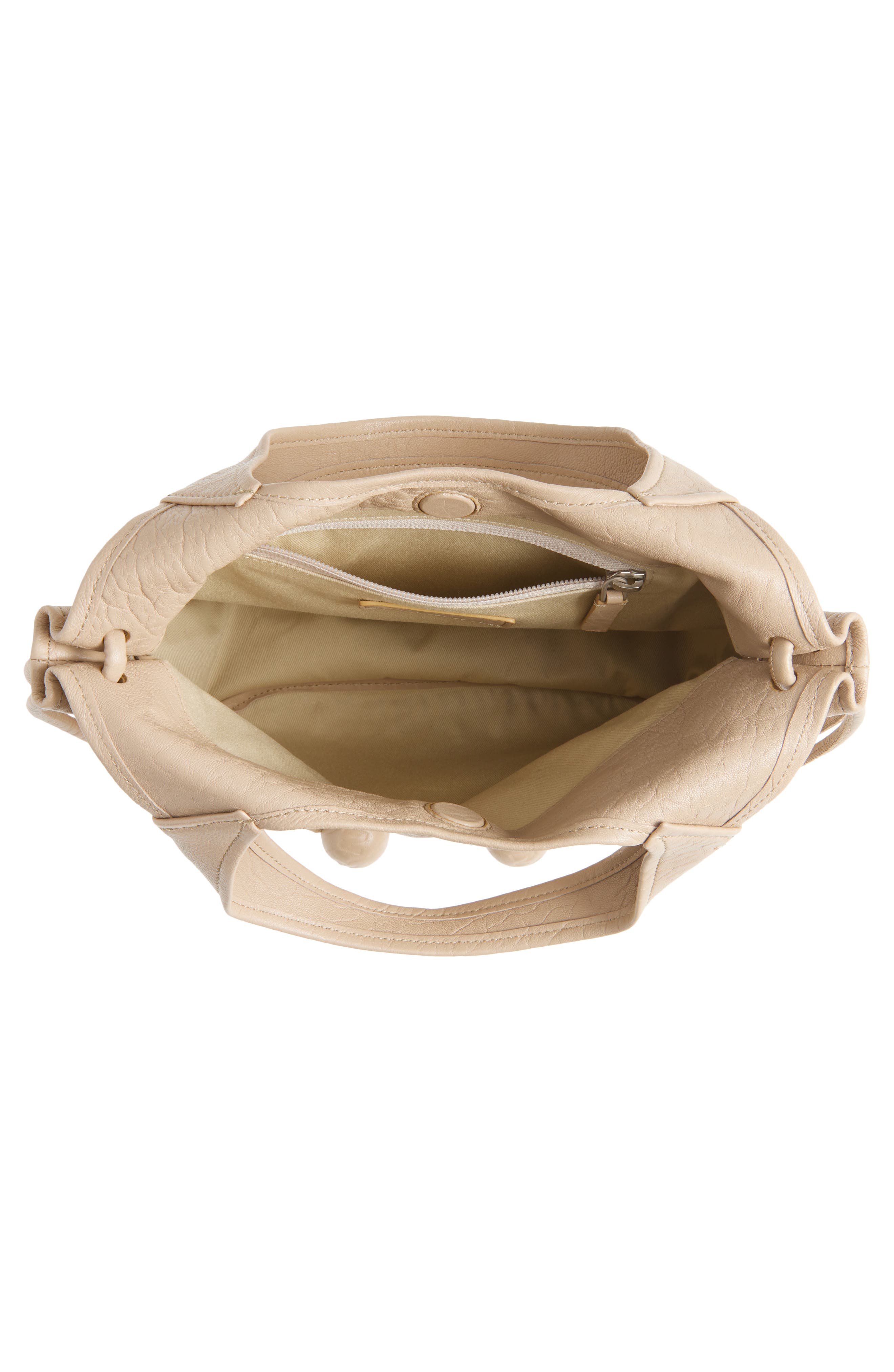 Marni Small Trunkaroo Leather Tote, Alternate, color, Dune