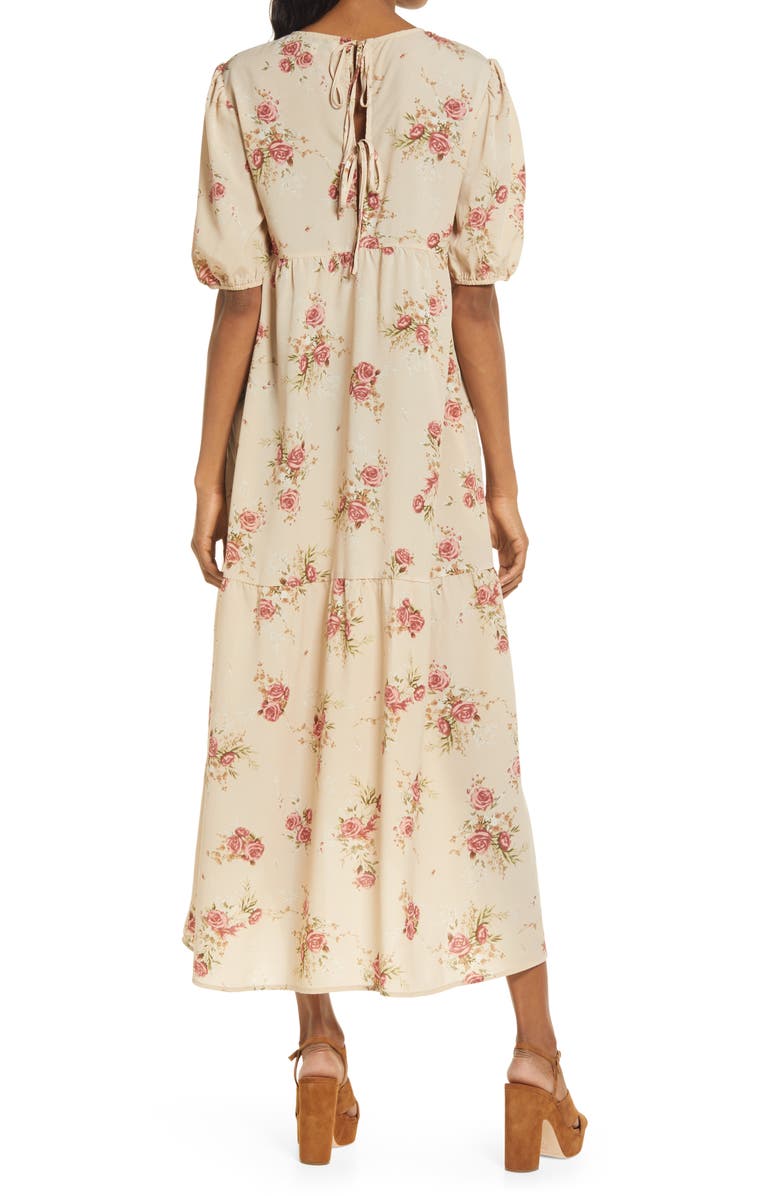 En Saison Floral Midi Dress, Alternate, color, 