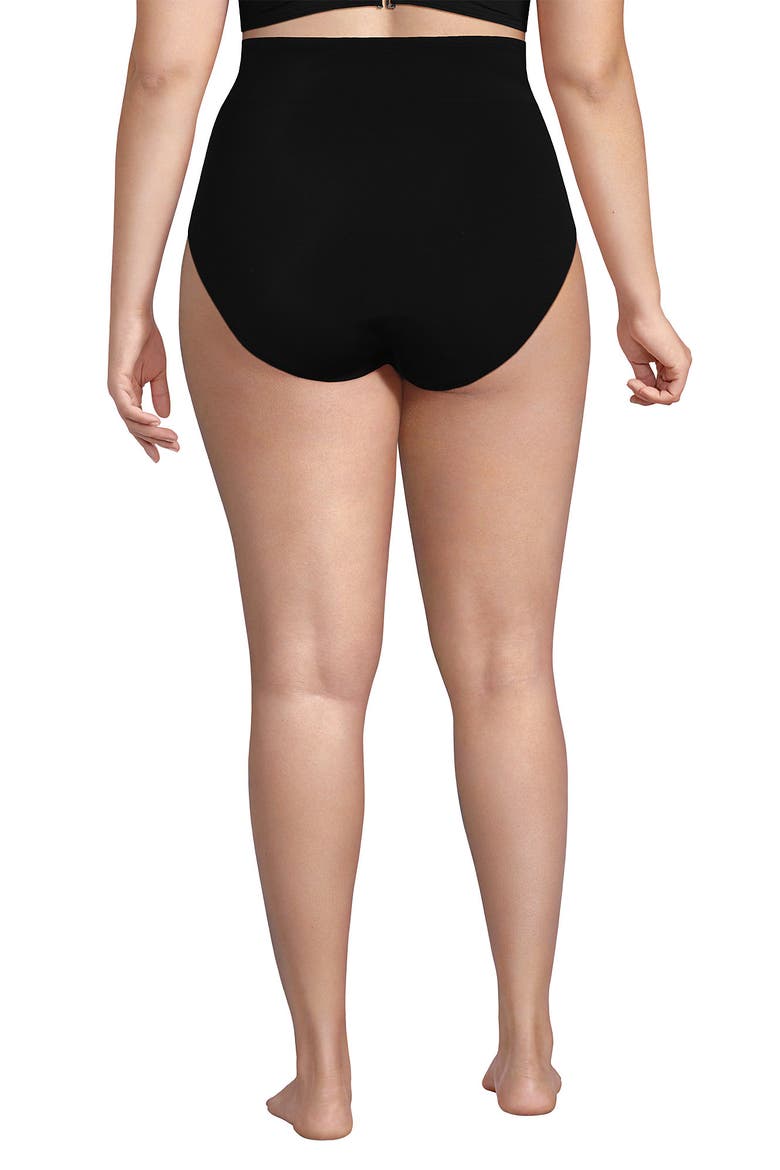 Slender Separates Ultra High Waisted Bikini Swim Bottoms, Alternate, color, Black