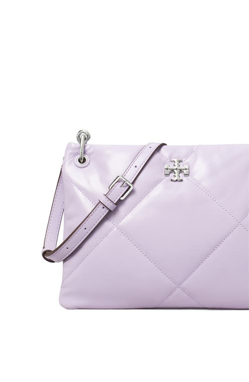 Tory Burch Small Kira Diamond Quilted Leather Shoulder Bag In Purple Heather