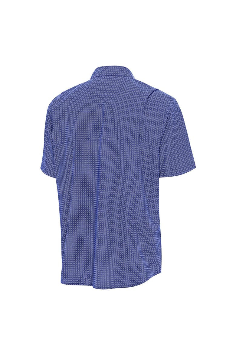 Men's Antigua Royal Chicago Cubs Mosaic Button-Up Shirt, Alternate, color, Royal