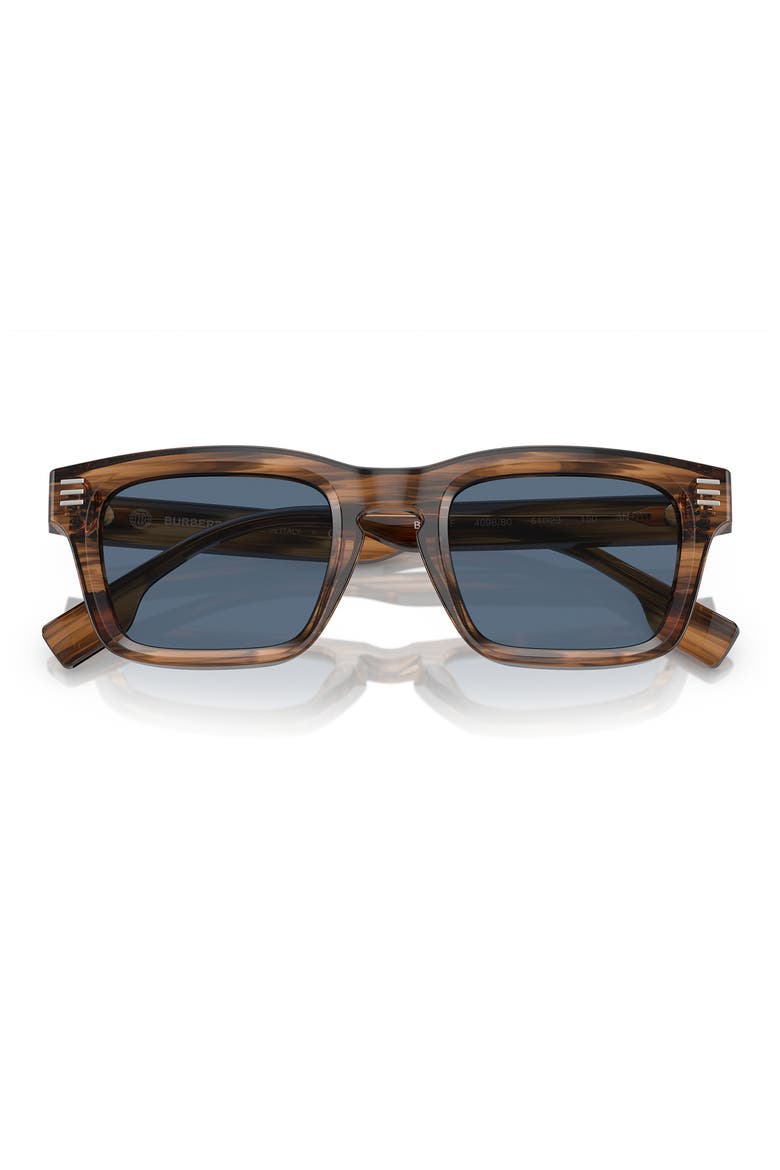 51mm Rectangular Sunglasses, Alternate, color, BROWN