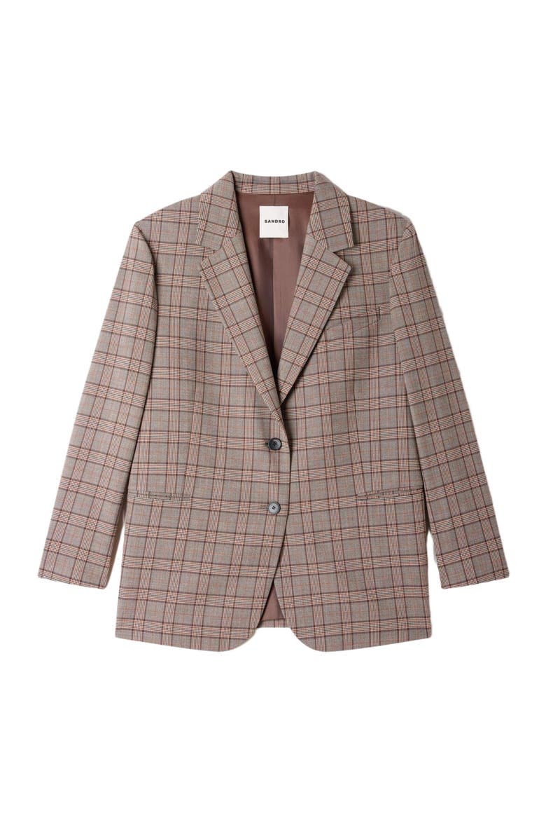 Check suit jacket, Alternate, color, Brown