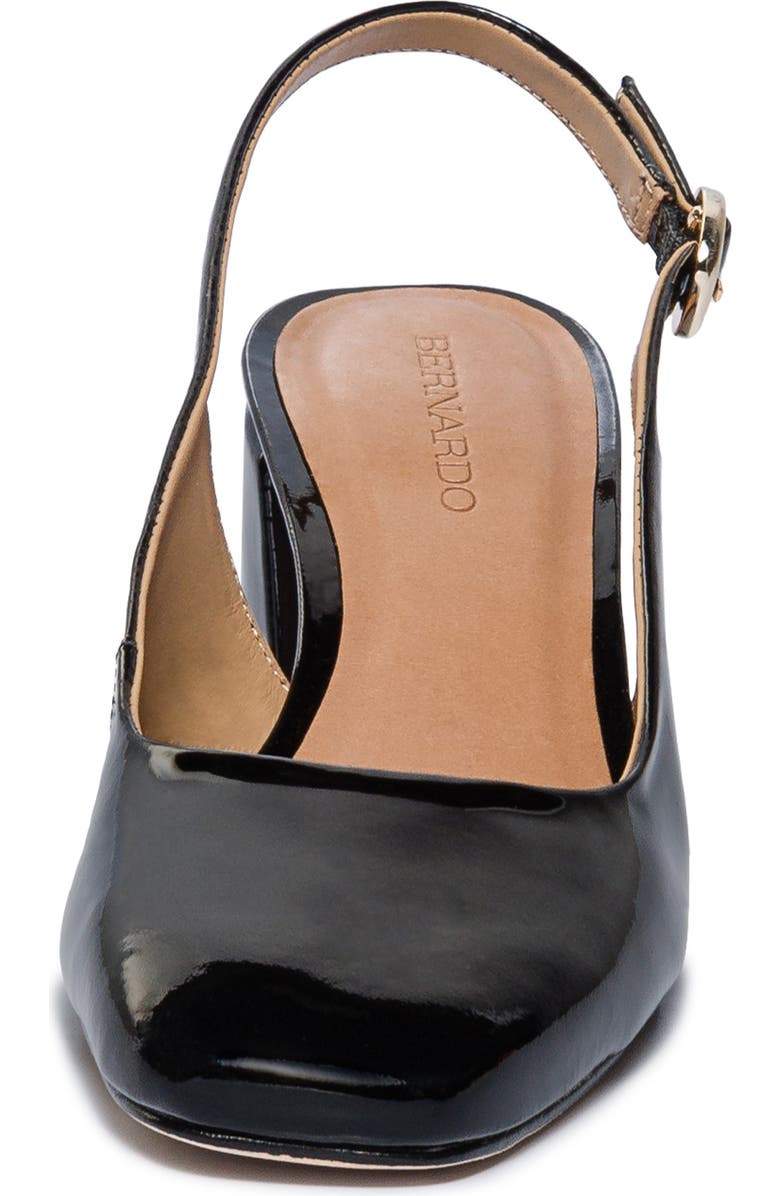 Bernardo Alexia Slingback Pump, Alternate, color, Black Soft Patent