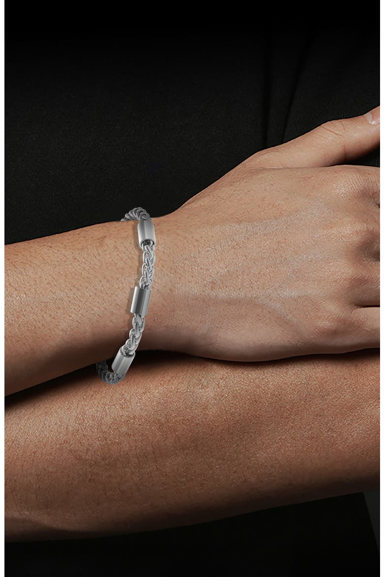 Wheat Chain Bracelet, Alternate, color, SILVER