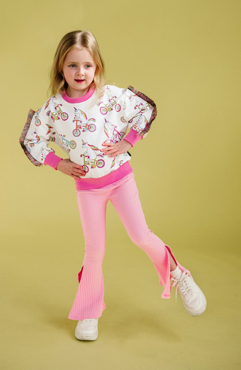 Rock Your Kid Kids' Disco Flare Leggings, Alternate, color, Pink