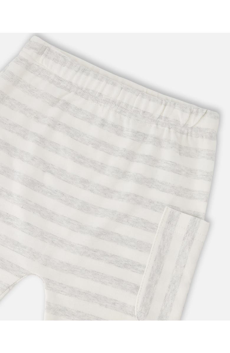 Deux par Deux Soft Jersey Stripes Sweater and Pants Set, Alternate, color, White & Grey Stripes