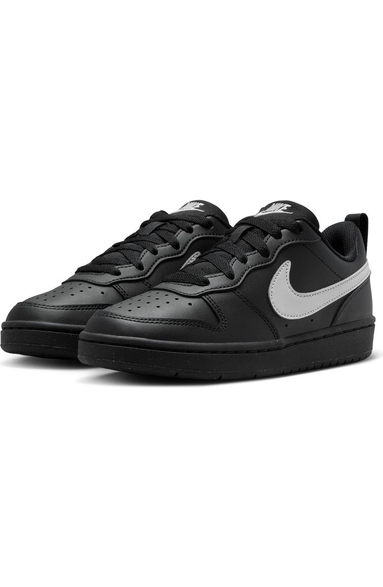 Nike Kids' Court Borough Low Top Sneaker, Main, color, Black/Gray Fog