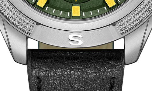 Kenneth Cole Reaction Analog & Digital Faux Leather Strap Watch, 48.2mm