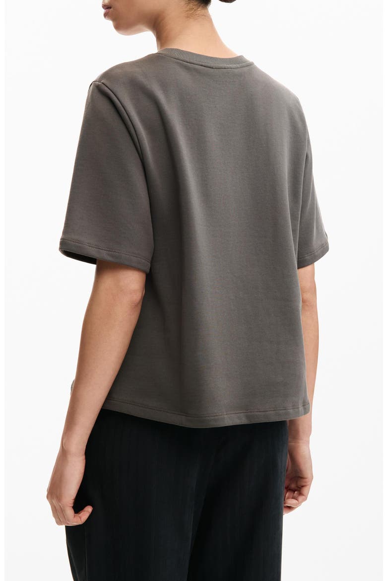 Logo Appliqué T-Shirt, Alternate, color, GRAY