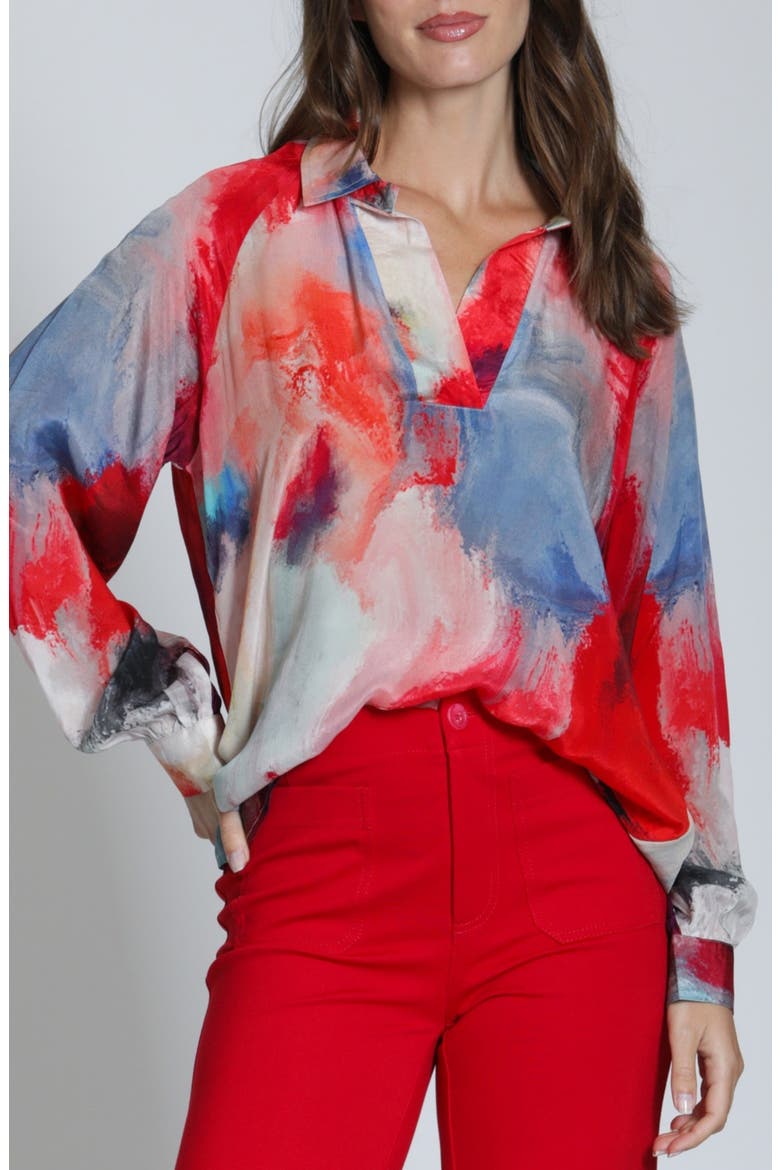 Print Popover Top, Main, color, RED BLUE MULTI