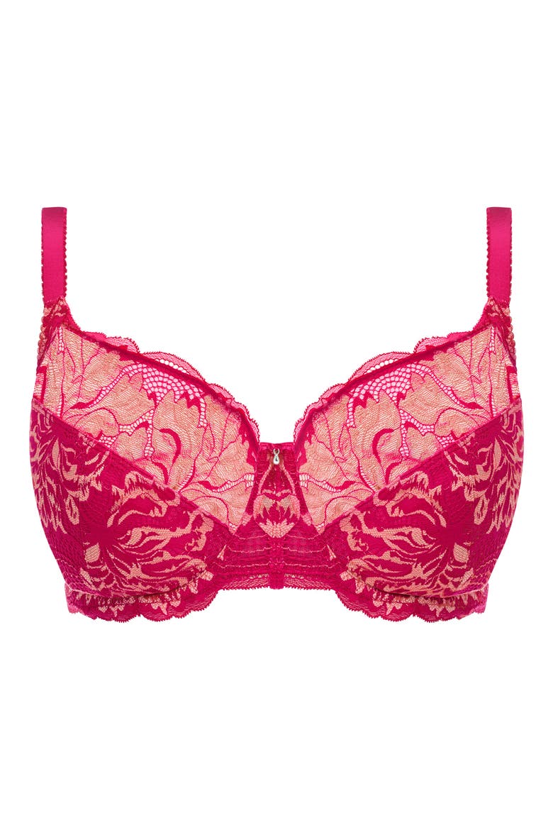 Emmaline Underwire Side Support Bra, Alternate, color, CERISE