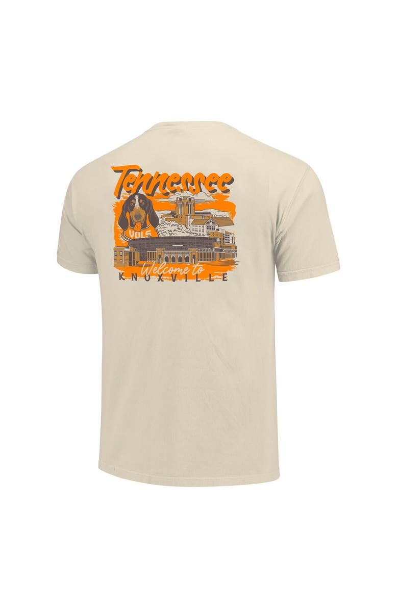 IMAGE ONE Men's Image One  Natural Tennessee Volunteers Comfort Colors Hand-Drawn Campus Stack T-Shirt, Alternate, color, Natural