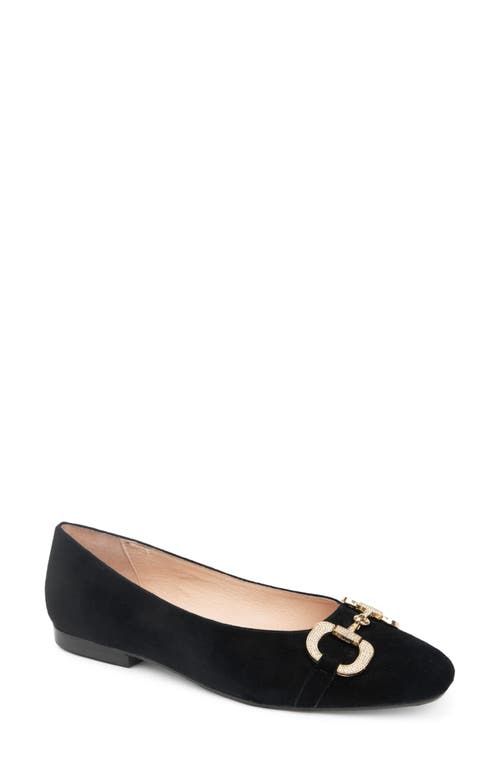 Patricia Green Cannes Crystal Horsebit Flat In Black