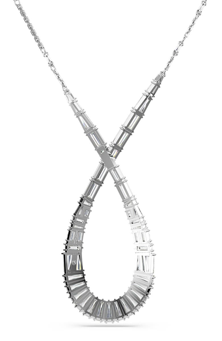 Swarovski Hyperbola Pendant Necklace, Alternate, color, Silver