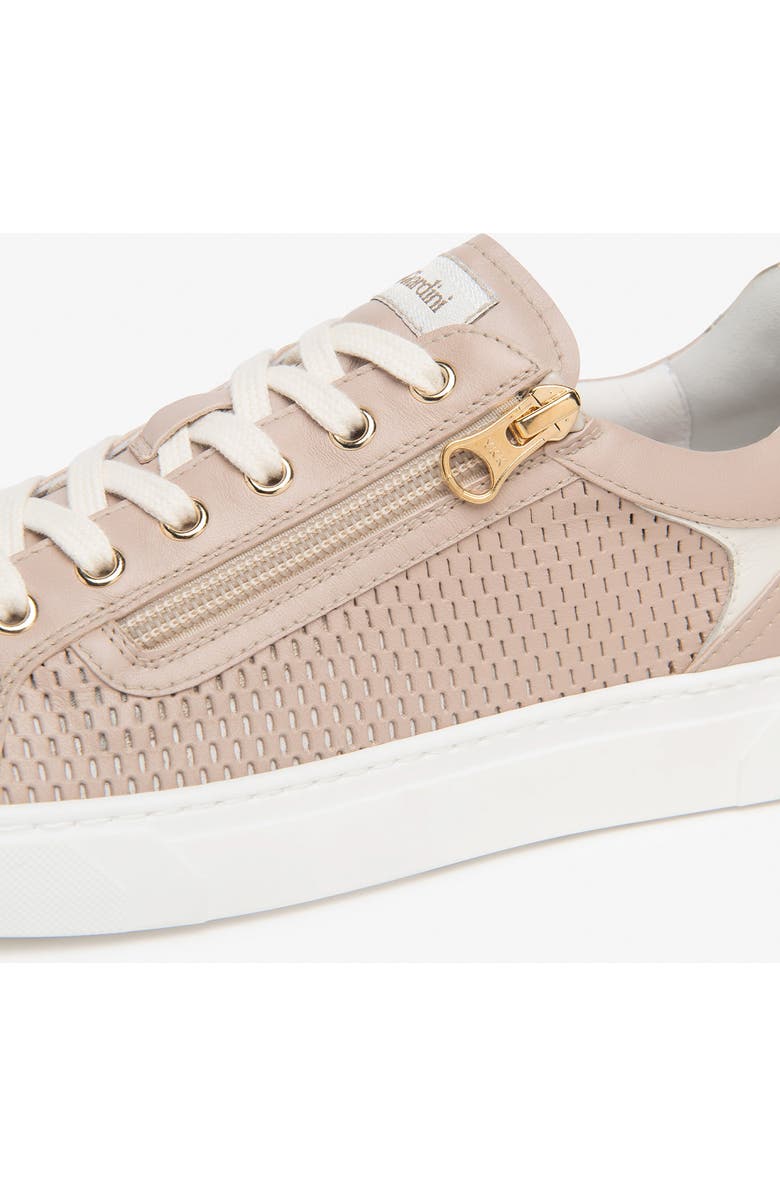 NeroGiardini Side Zip Perforated Leather Sneaker, Alternate, color, Rose