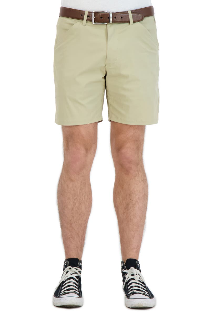LEVINAS Everyday Stretch Chino Shorts, Main, color, Khaki
