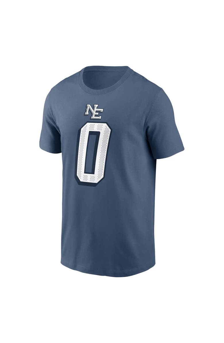 Nike Men's Nike Christian Gonzalez Storm Blue New England Patriots 2025 Rivalries Collection Player Name & Number T-Shirt, Alternate, color, 