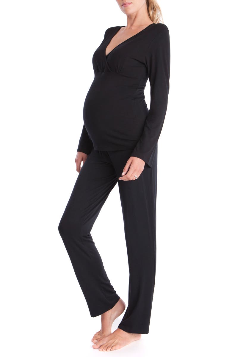 Seraphine Crossover Maternity/Nursing Pajamas, Alternate, color, 