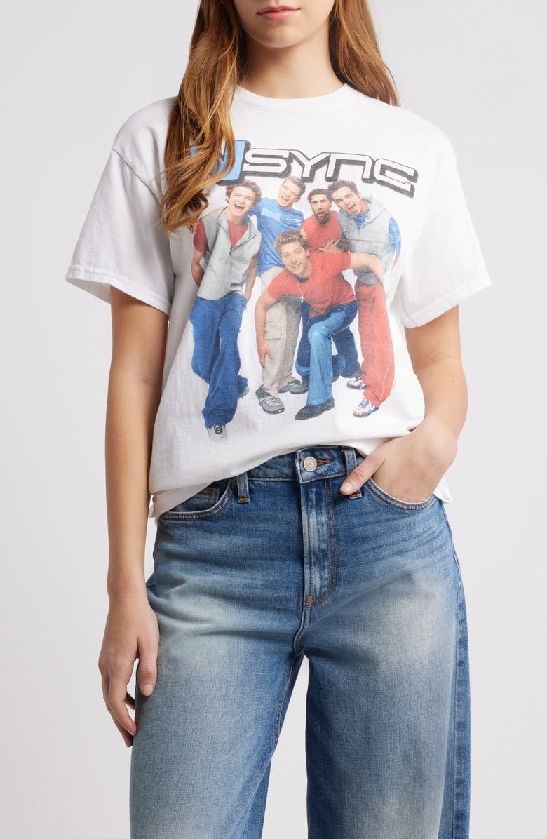 Junk Food Oversize NSYNC Boyfriend Graphic T-Shirt, Main, color, 