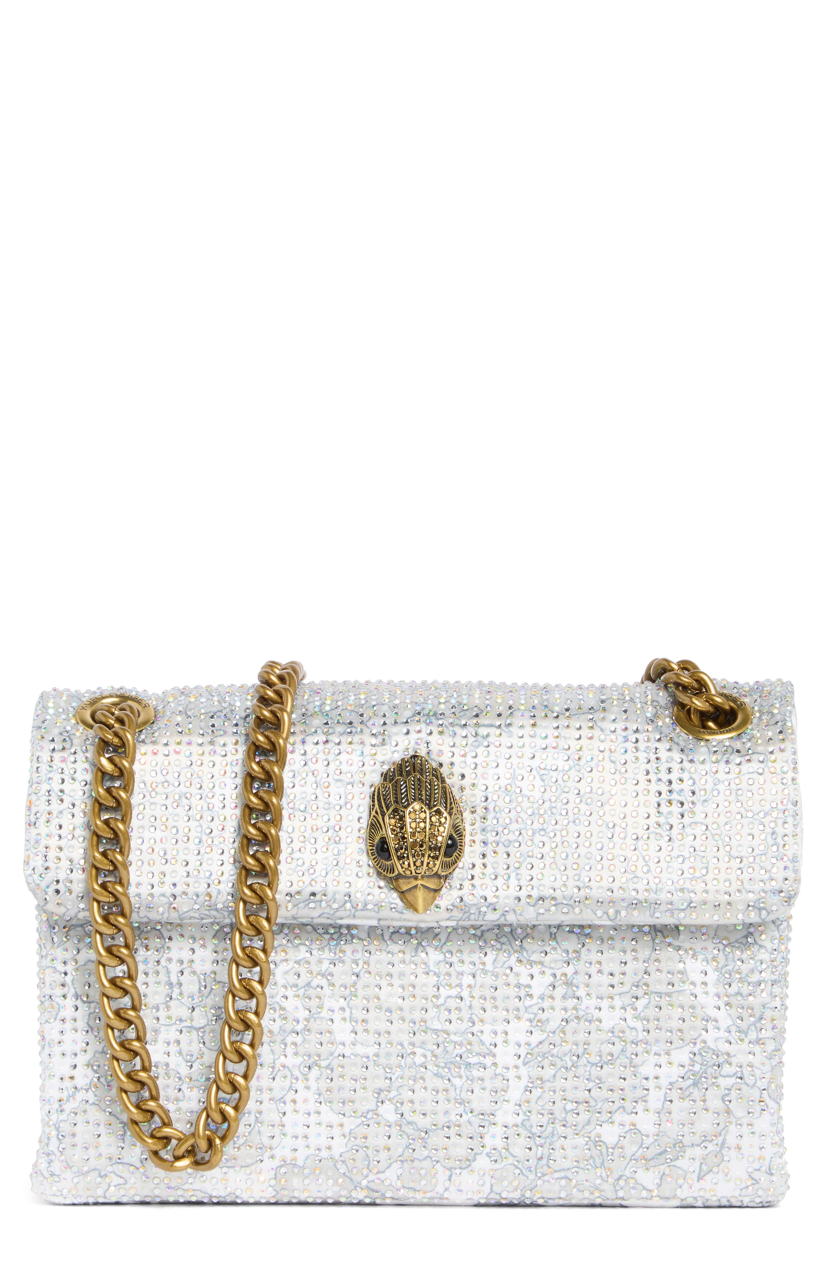 KG Kurt Geiger Mini Fabric Kensington Crystal Crossbody Bag