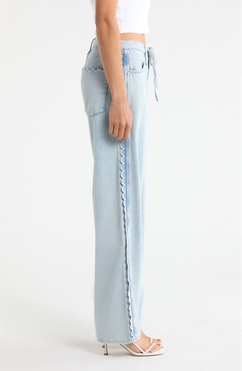 rag & bone Phoebe Drawstring Waist Denim Pants, Alternate, color, Light Blue