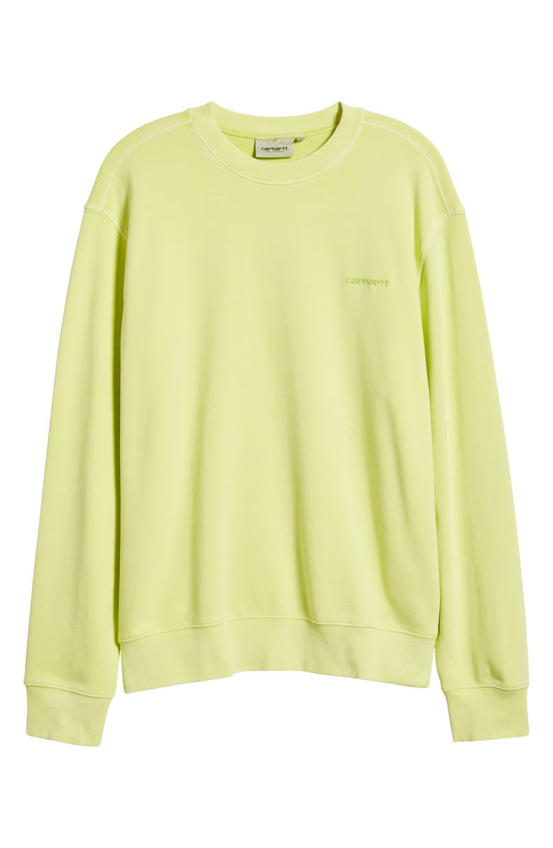 Carhartt Work In Progress Garment Dyed Script Sweatshirt, Alternate, color, 