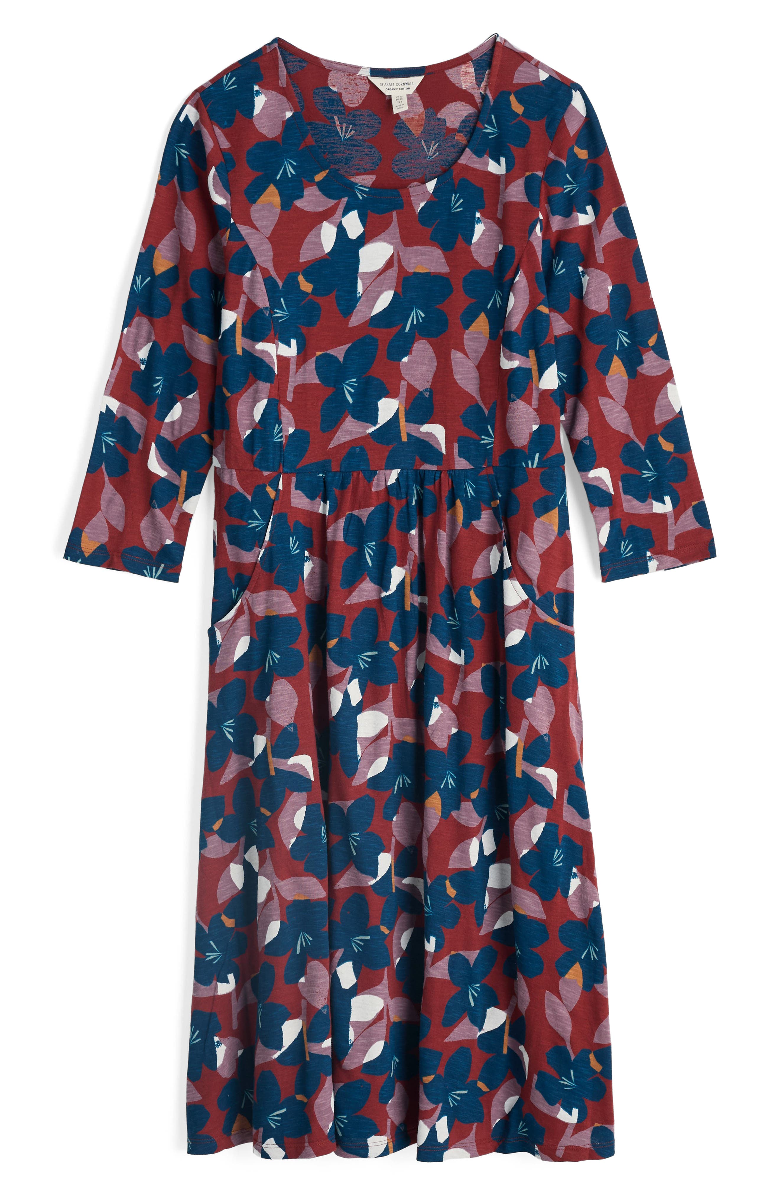 Seasalt Cornwall Enor Print Organic Cotton Fit & Flare Dress (Women ...