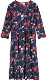 Seasalt Cornwall Enor Print Organic Cotton Fit & Flare Dress
