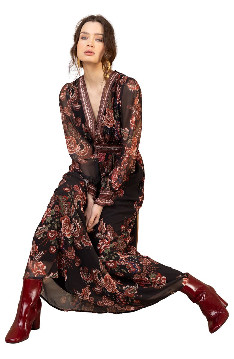 Hale Bob Paityn Chiffon Maxi Dress, Alternate, color, 