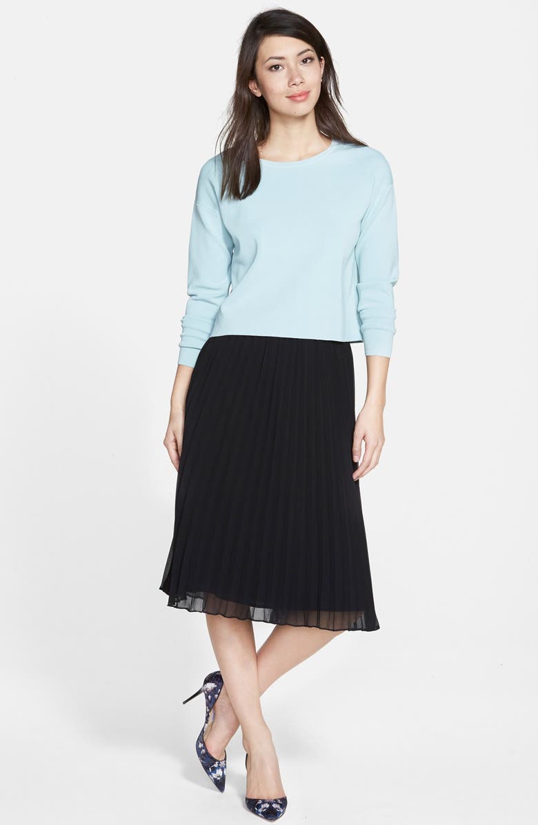 Halogen<sup>®</sup> Pleat Midi Skirt, Alternate, color, 