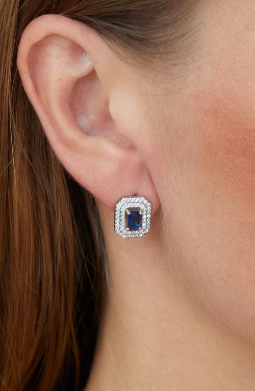 Savvy Cie Jewels Halo Stud Earrings In Metallic