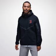 Nike Men's Nike Black Boston Red Sox Tech Fleece Raglan Full-Zip Windrunner Hoodie
