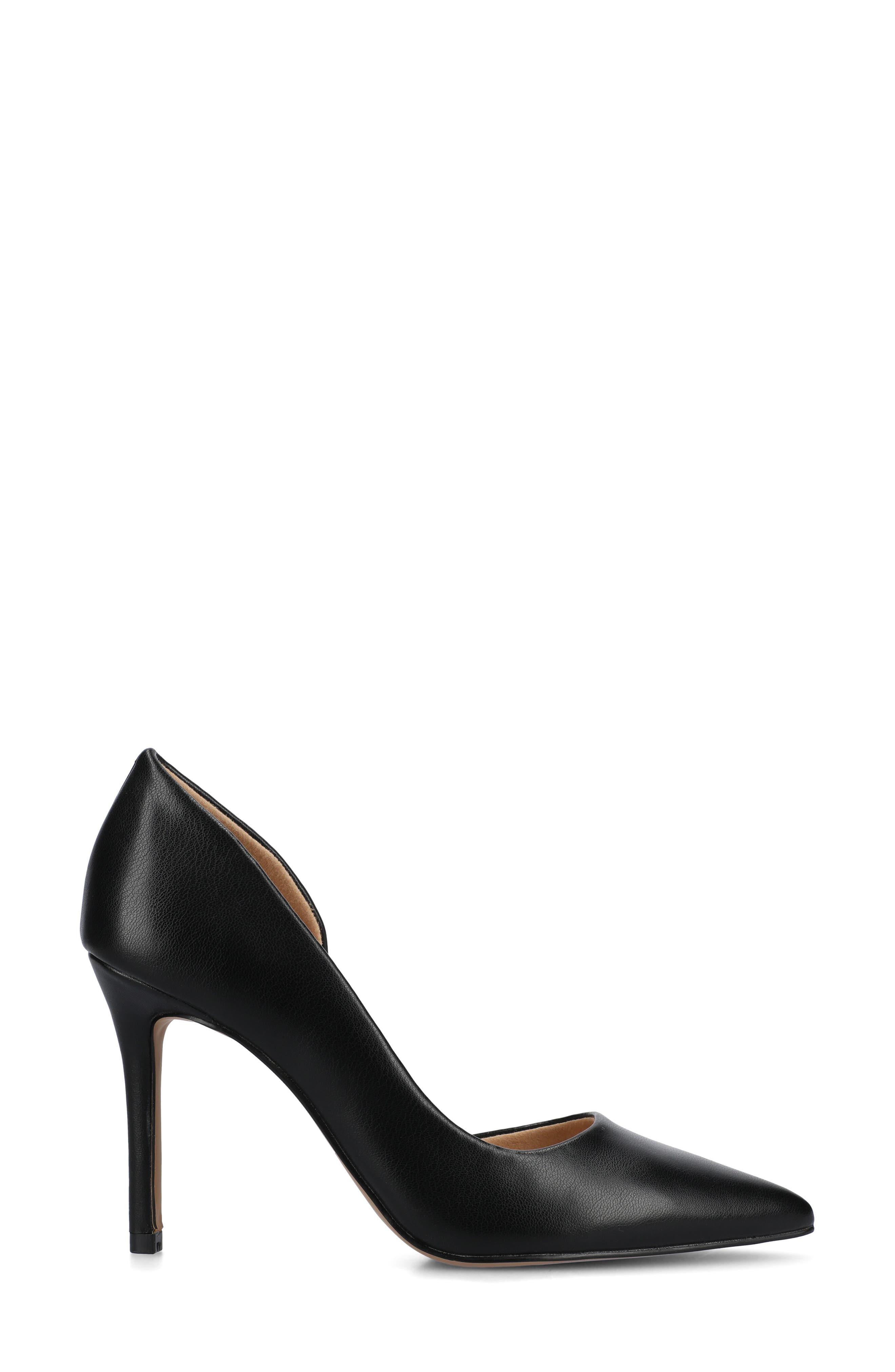 Journee Collection Blanca Half d'Orsay Pump, Alternate, color, Black