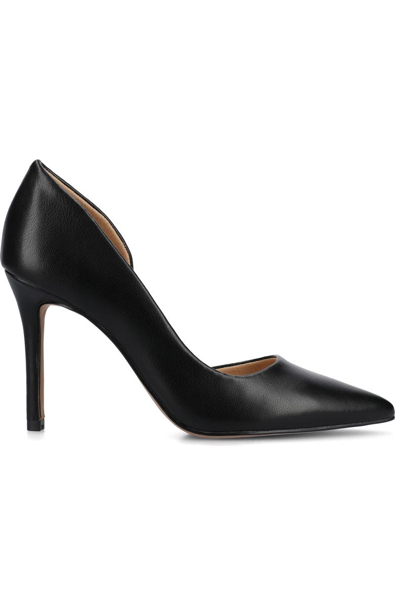 Journee Collection Blanca Half d'Orsay Pump, Alternate, color, Black