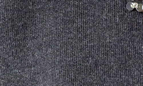 Endless Rose Pailette Trim Sweater In Gray