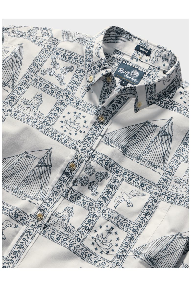 Newport Sailor Button Down Shirt, Alternate, color, WHITE