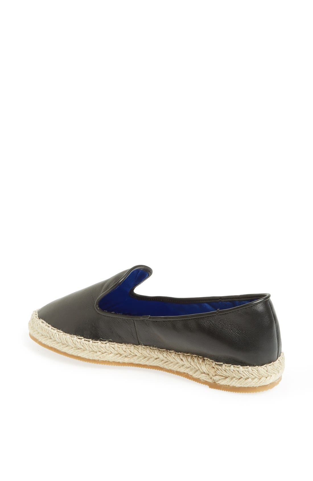 'Abides' Printed Calf Hair Espadrille Flat, Alternate, color, BLACK