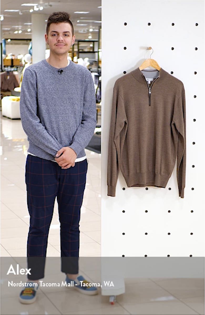 Crown Soft Wool Blend Quarter Zip Sweater, sales video thumbnail