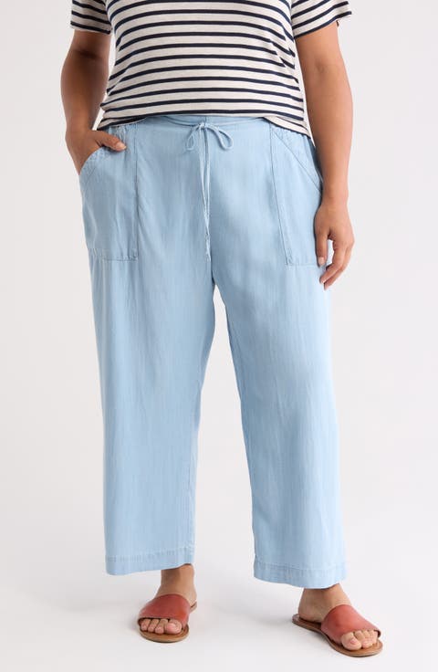 Tencel® Crop Wide Leg Pants (Plus)